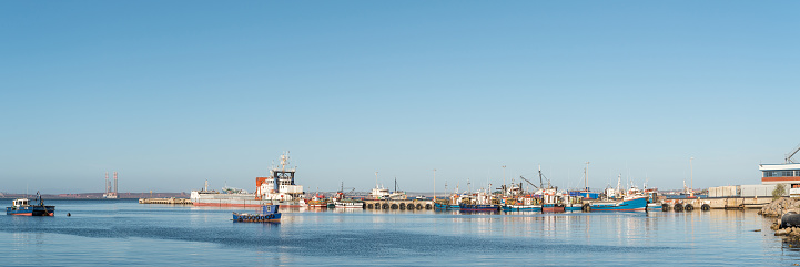 Saldanha Bay: A panorama of the harbor in Saldanha Bay, a town in the Western Cape Province