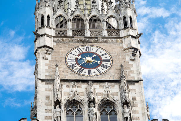 istock Marienplatz City Hall Tower Clock In Munich 688121678