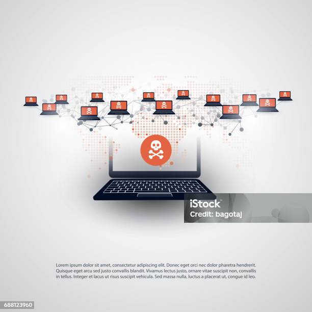 Vulnérabilité De Réseau It Security Concept Design Vecteurs libres de droits et plus d'images vectorielles de Violence