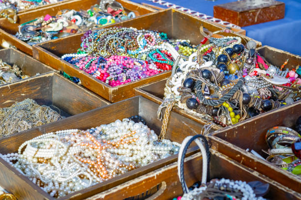 istock Vintage jewellery on display at Old Spitalfields Market 688127548