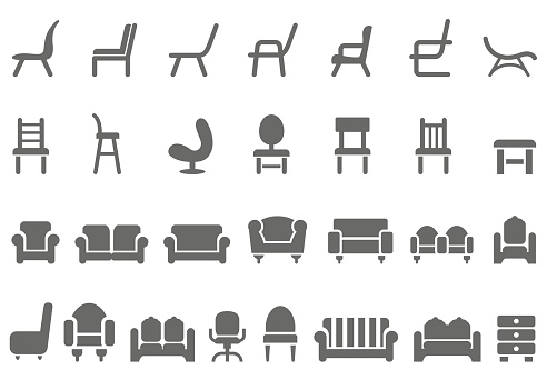 Chair icon set