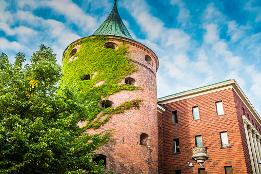 Powder Tower (Pulvertornis, circa XIV c.) in Riga, Latvia. Since 1940 included to the structure of the Latvian War Museum. World Heritage Site of UNESCO