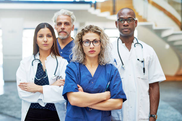 istock Confident medical team with arms crossed 688135188