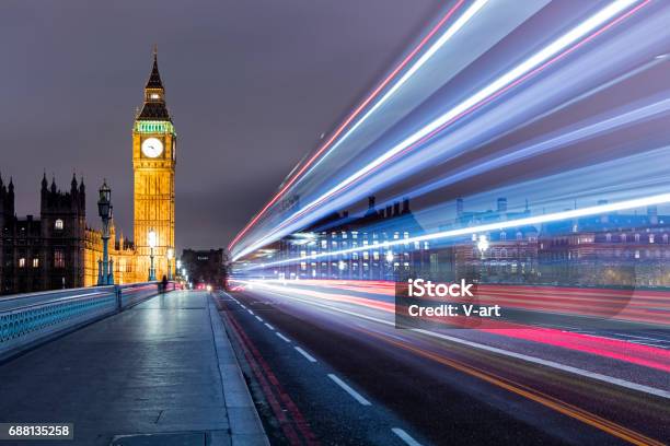 Long Exposure From Westminster Bridge Stock Photo - Download Image Now - Long Exposure, Architectural Feature, Architecture