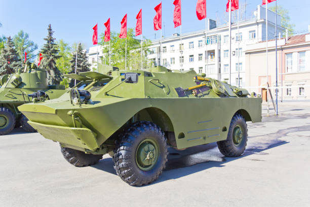 istock Military transport at the exhibition 688135800