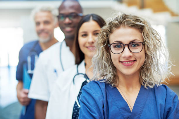 istock Medical team standing in a hospital 688135834