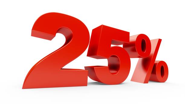 istock 3D rendering red discount 25 percent 688135926