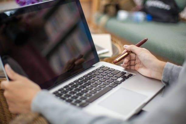 istock Business woman's hands typing on laptop keyboard 688137472