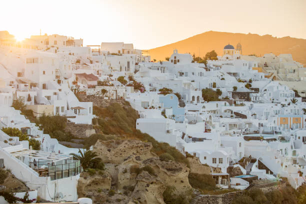 istock Sunrise in beautiful Oia town in Santorini 688154270