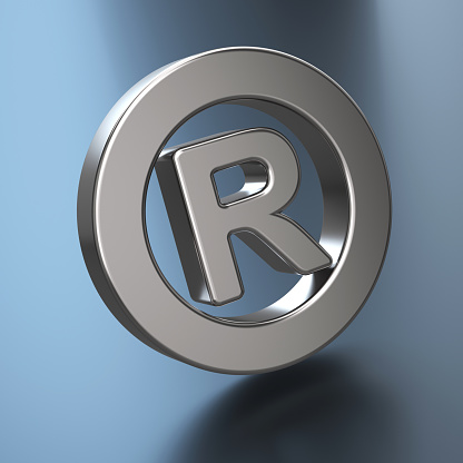 Registered symbol. Intellectual property concept