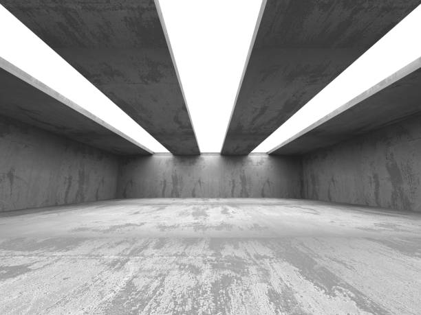 istock Dark empty room. Concrete rusty walls. Architecture background 688183658
