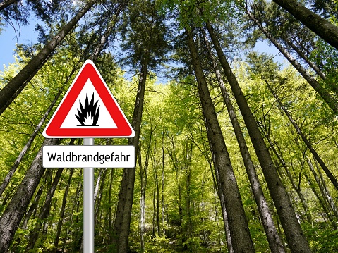 Forest Fire Danger Shield Fire Warning