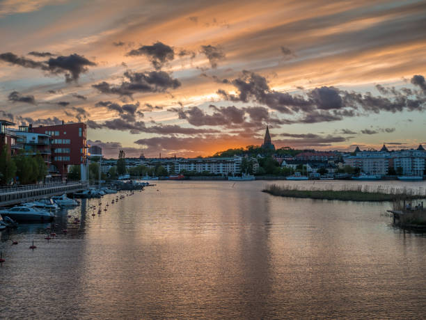 istock Sunset in Hammarby Sjostad, Stockholm 688211578