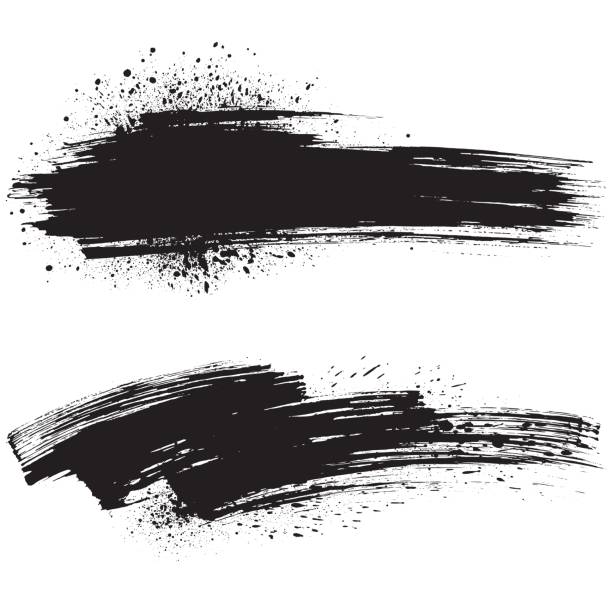 гранж фоны - blob black splattered spotted stock illustrations