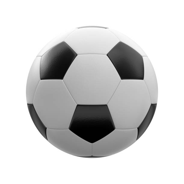 istock 3D rendering Isolated Soccer Ball with white background 688243210