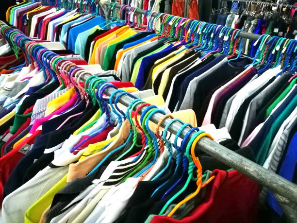 istock The Secondhand clothes in the market 688248888