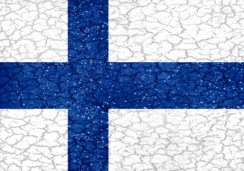 Finland national flag in grunge style design