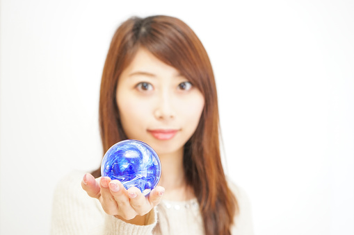 Woman with sphere