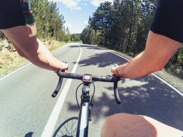istock Riding a racing bicycle POV 688278610