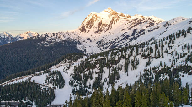 istock Mt Baker Ski Area Sunset on Shuksan - Washington, USA 688291416