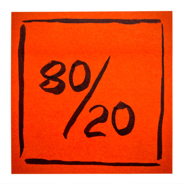 istock Pareto principle on isolated sticky note 688291420