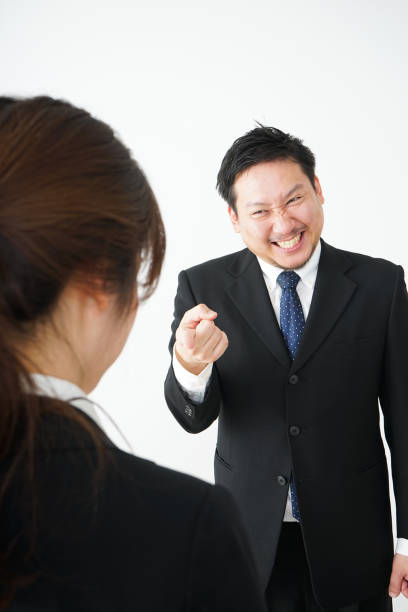 istock Male and female conversation using gestures 688298160