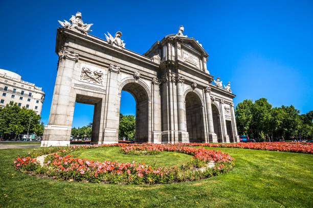 istock Alcala Gate (Puerta de Alcala) - Monument in the Independence Square in Madrid, Spain 688303764