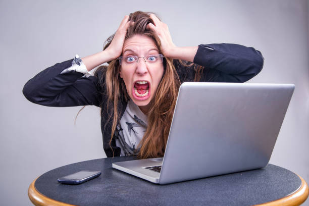 istock Furious frustrated business woman 688312002