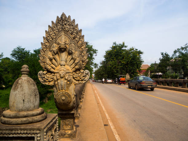 istock Seven heads Naga stone carving at cambodia 688315714