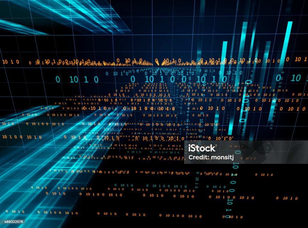 Digital Code Number Abstract Technology Background Stock Illustration ...