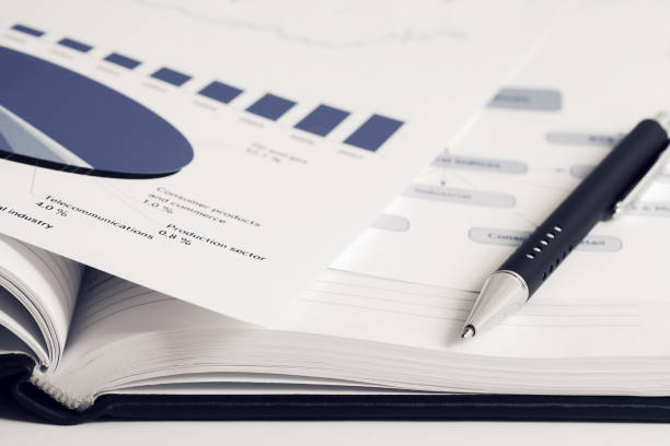 istock Stock market graphs and charts analysis 688332216
