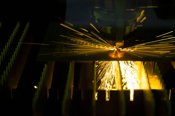 istock The fiber laser cutting machine 688334880