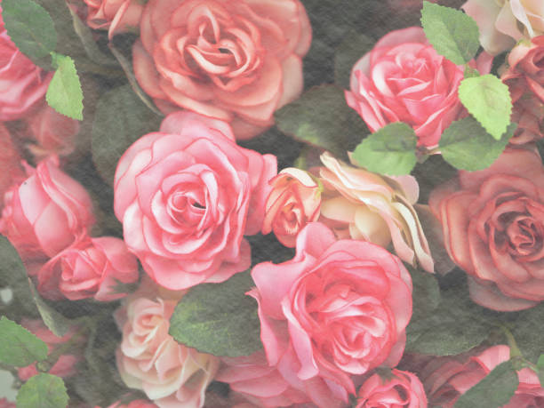 istock Beautiful colorful of Artificial flowers pattern texture background 688334936