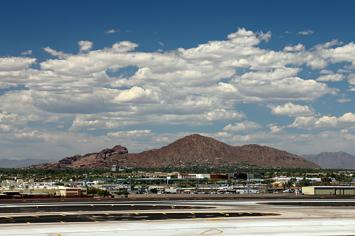 Camelback Mountain is a distinctive landmark in Phoenix, Arizona.