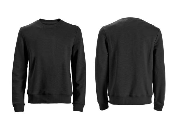 men's long sleeve t-shirt isolated on white - long sleeved imagens e fotografias de stock