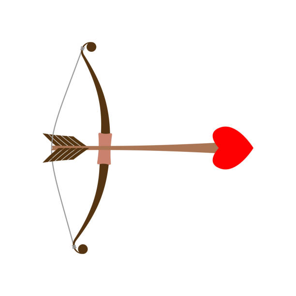 istock Bow Cupid. Arrow of Love with heart. Illustration for Valentines Day 688345372