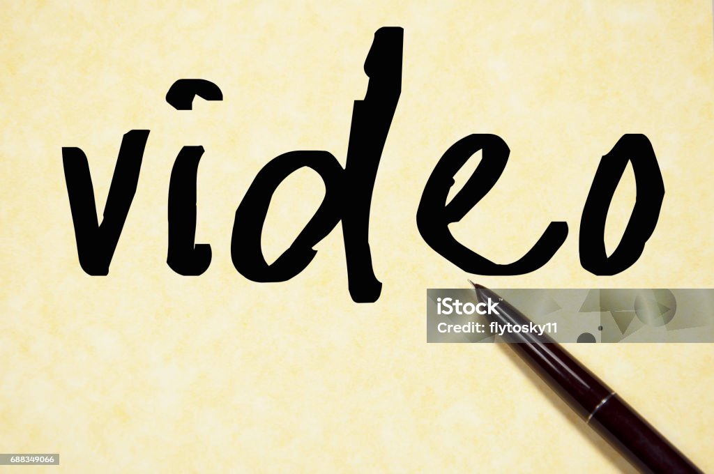 Paper Text Video Video Word Write On Paper Stock Illustration - Download Image Now ...
