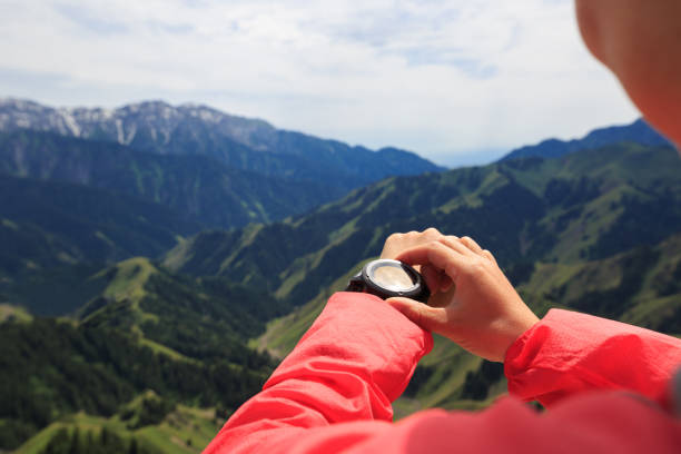 istock Woman hiker checking the altimeter 688349316
