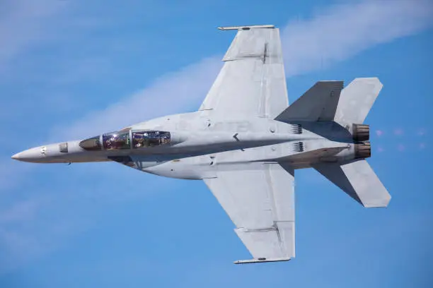F-18 Hornet in an extremely close view
