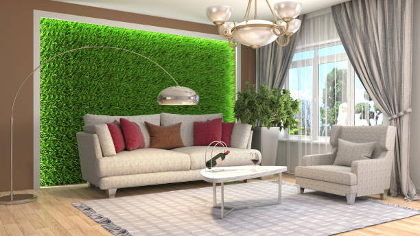 istock Interior living room. 3d illustration 688365536