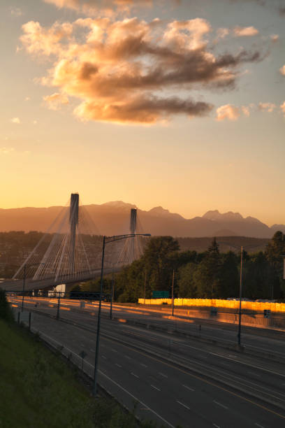 istock Port Mann Bridge at sunset, BC, Canada 688375908