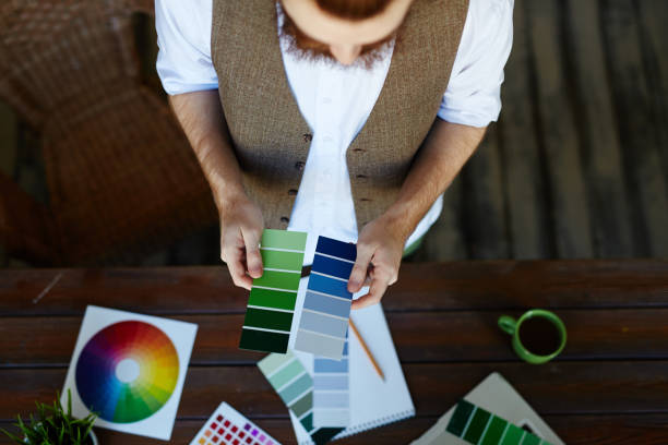 istock Designer Choosing Color Palette for Project 688384104