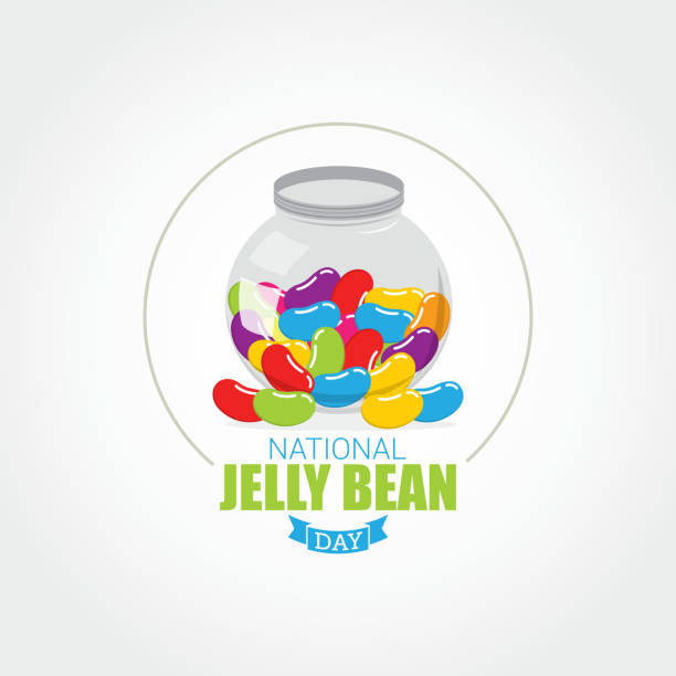 National Jelly Bean Day National Jelly Bean Day Vector Illustration jellybean stock illustrations
