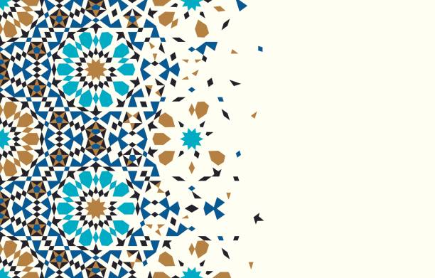 Morocco Disintegration Template. Morocco Disintegration Template. Islamic Mosaic Design. Abstract Background. north africa stock illustrations