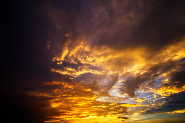 istock twilight sky background and colorful sunset 688394312