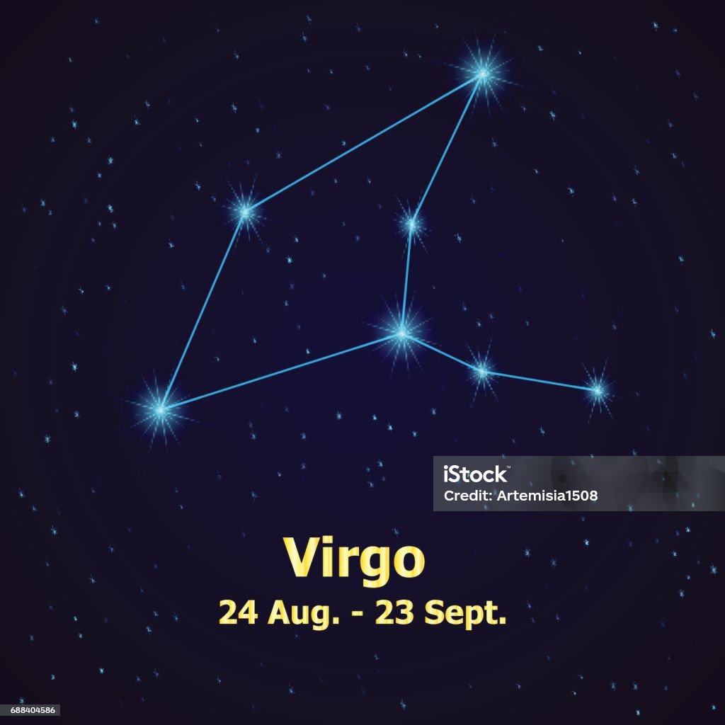 Cung Hoàng Đạo Vector Xử Nữ Thuật Chiêm Tinh Chòm Sao Xử Nữ Vàng ...