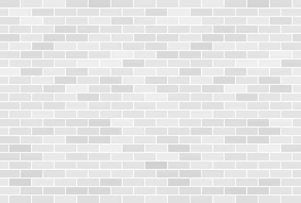 ilustrações de stock, clip art, desenhos animados e ícones de white brick wall background - wall