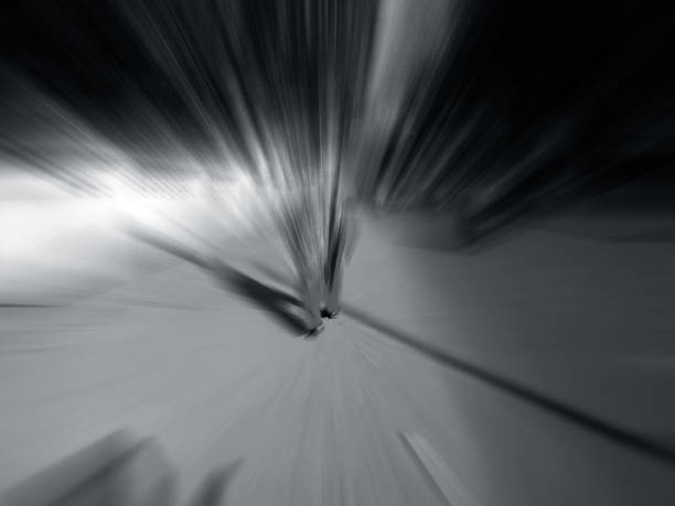 istock lonely woman on the road. shot with motion blur effect. 688411794