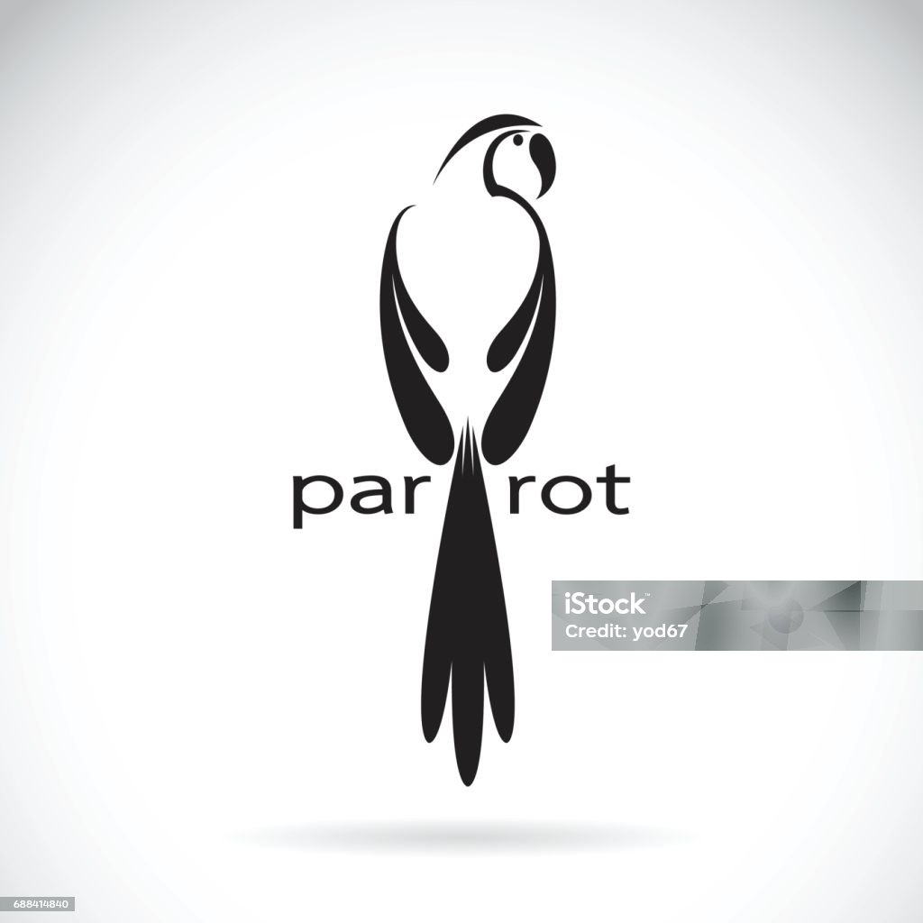 Vector of a parrot design on white background. Bird Logo. Parrot stock vector