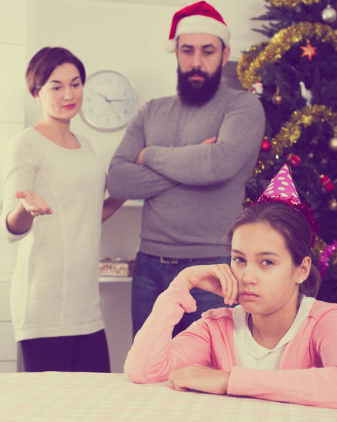 istock Parents lecturing daughter at Christmas 688429306